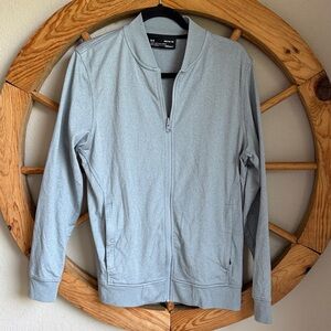 Under Armour Heather Gray Full-Zip Bomber Jacket